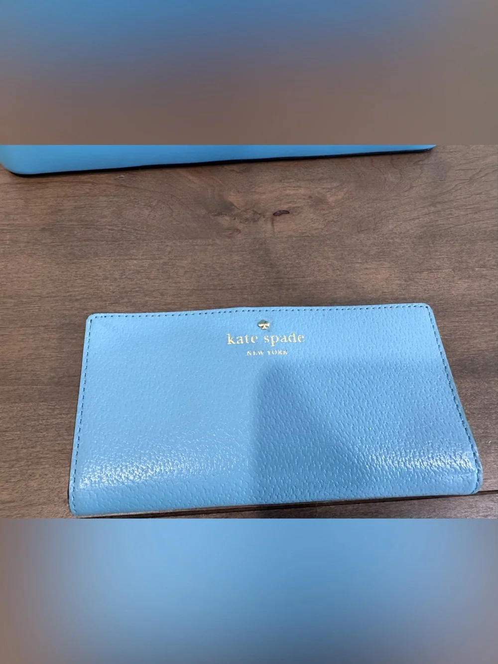 kate spade Sky Blue Leather Tote with Matching Wallet